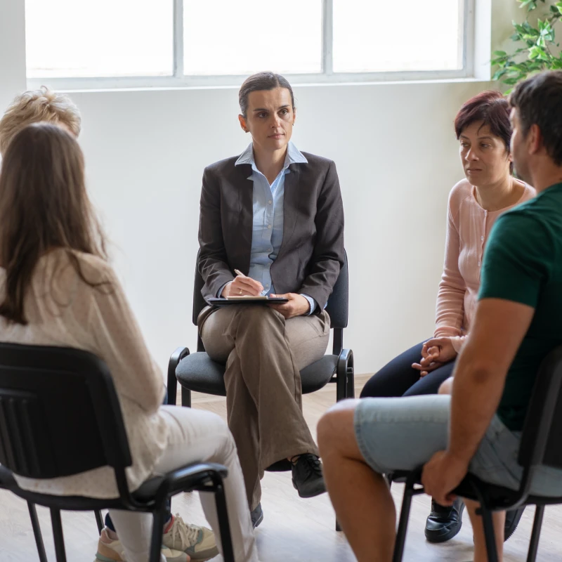 Group therapy session in progress